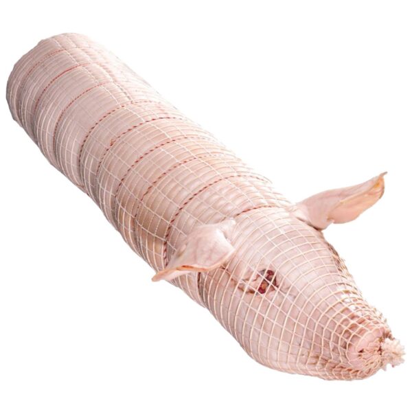 Spanferkel ohne Knochen grillfertig frisch 10kg gerollt lang