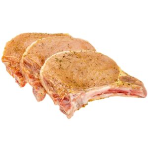 Schweine Kotelett frisch mit Grat gewürzt