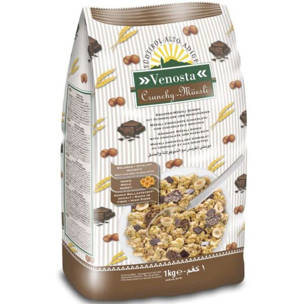 Knuspermüsli Schoko Nuss Venosta 1kg Beutel