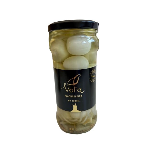 Wachteleier mit Zwiebel 15 Stück/Gl