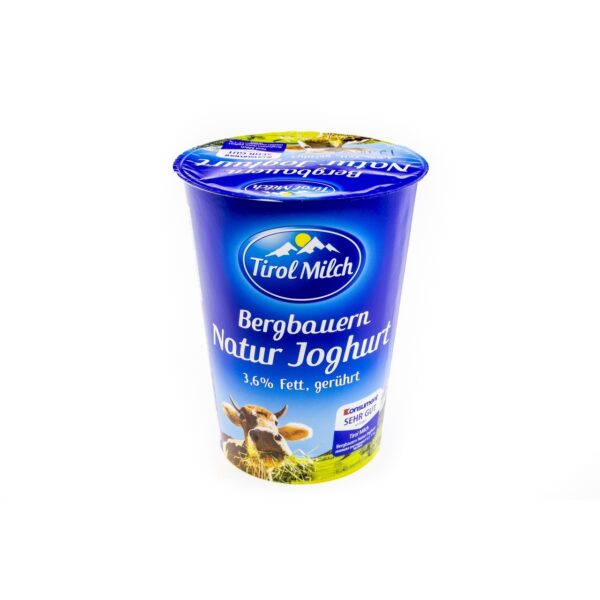 Naturjoghurt Tirolmilch 500g 3,6%, gerührt
mit Milch aus Österreich