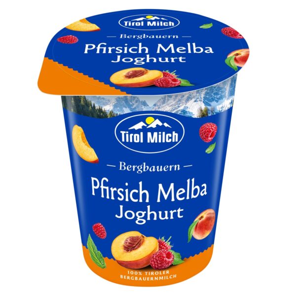 Fruchtjoghurt Tirolmilch 180g Pfirsich
mit Milch aus Österreich
