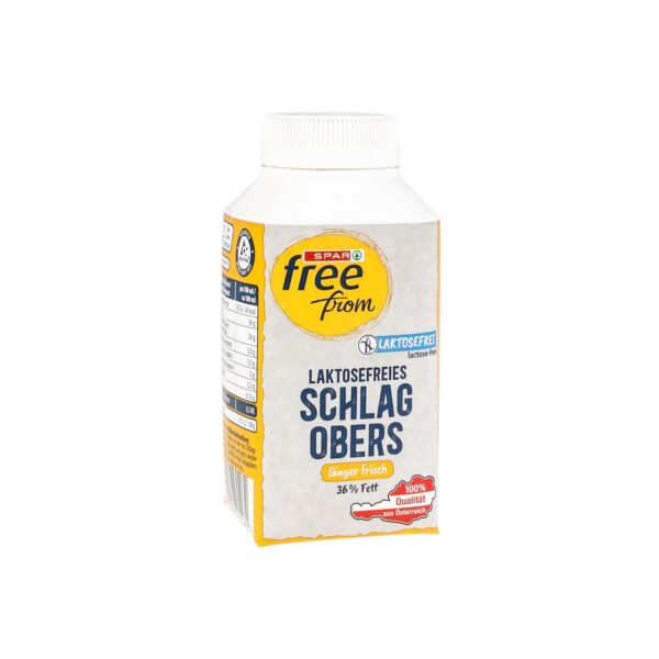Schlagobers laktosefrei Spar free from 250ml 36%
mit Milch aus der EU