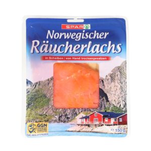 Lachsfilet geräuchert Elfin 150g
aus Norwegen