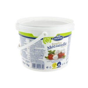 Mozzarella Perlen 1kg Eimer 45% F.i.T.
mit Milch aus der EU