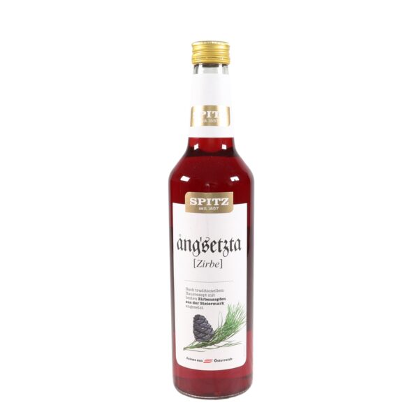 Schnaps Spitz 0,7l angesetzte Zirbe 28% vol.
