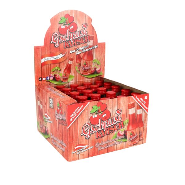 Likör Gschpusi Kirsch 20% vol. 20ml 25 Flaschen