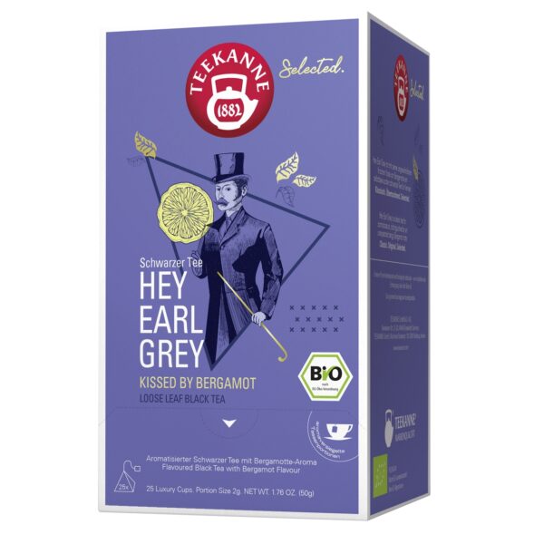 Bio Tee Teekanne 20 Beutel Hey Earl Grey Pyramide