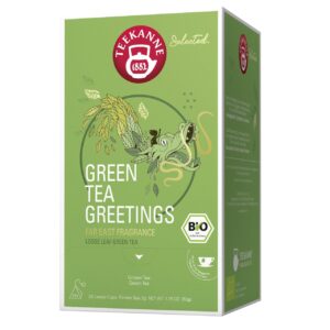 Bio Tee Teekanne 25 Beutel Green Tea Greetings Pyramide