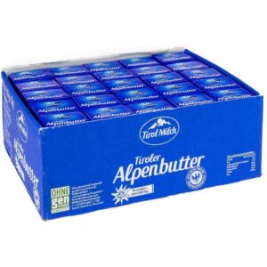 Tiroler Alpenbutter 82% 100x20g, 2kg Kar.
mit Milch aus Österreich