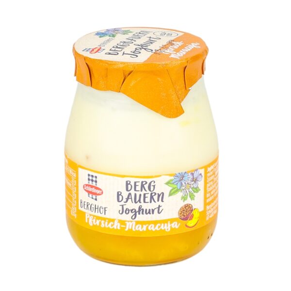 SRD Naturjoghurt mit Pfirsich Maracuja 3,1% 150g Glas
mit Milch aus Österreich