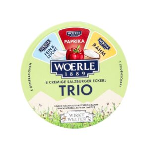 Streichkäse Wörle 200g Eckerl Trio
mit Milch aus der EU