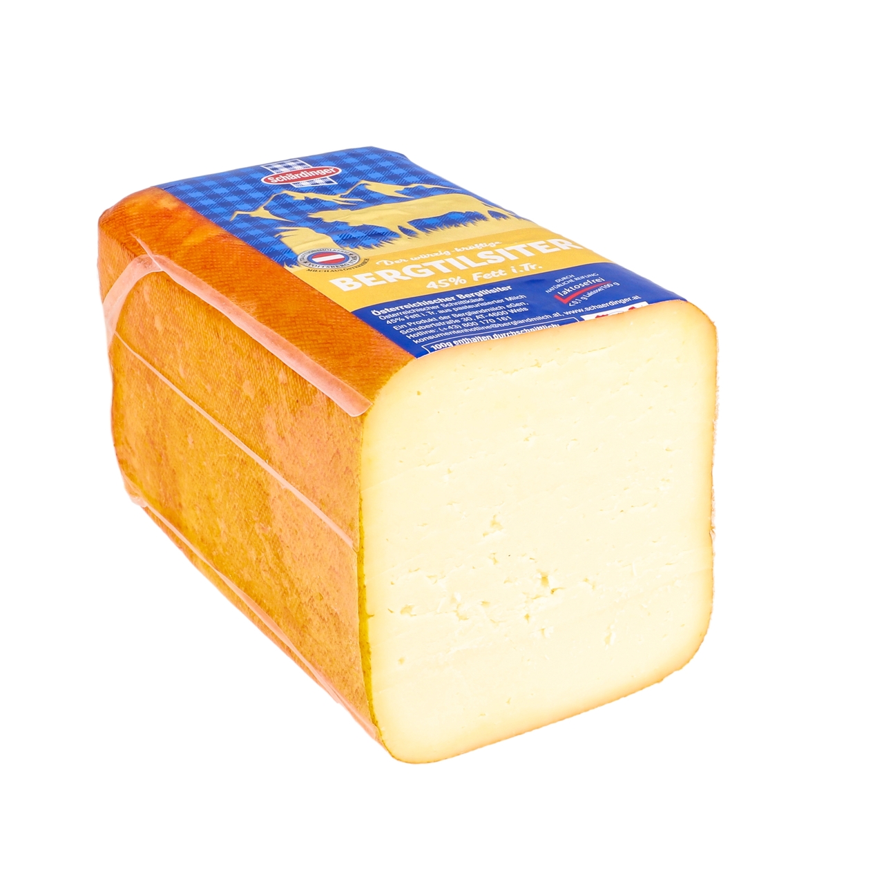 Bergtilsiter laktosefrei Schärdinger 1,5kg 45% F.i.T.
mit Milch aus Österreich