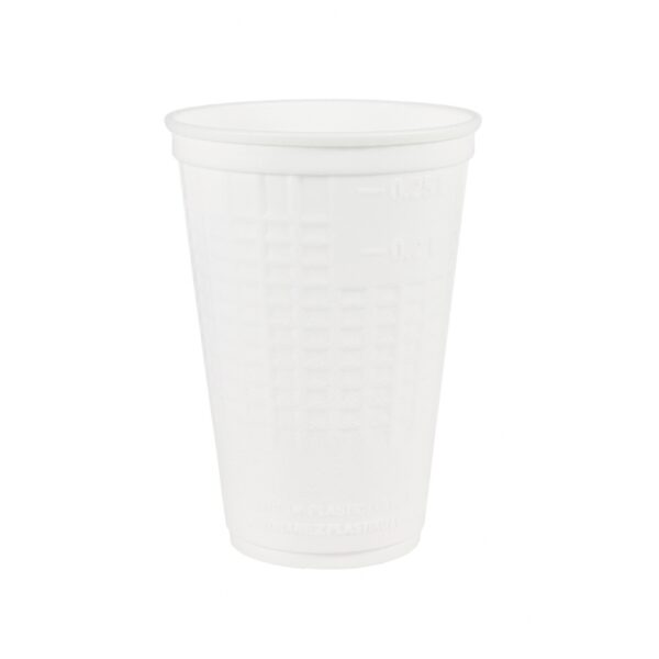 Thermobecher 0,25L 50 Stück 11cm weiss