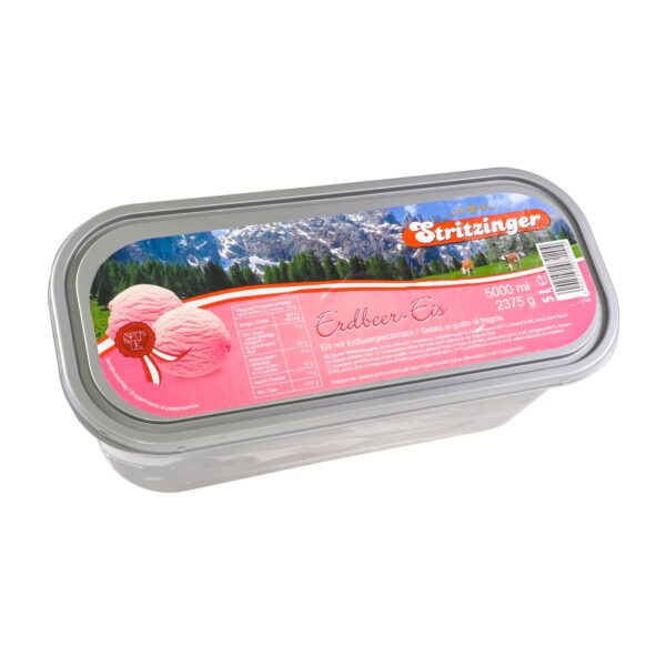Erdbeer Eis 5 Liter Stritzinger
