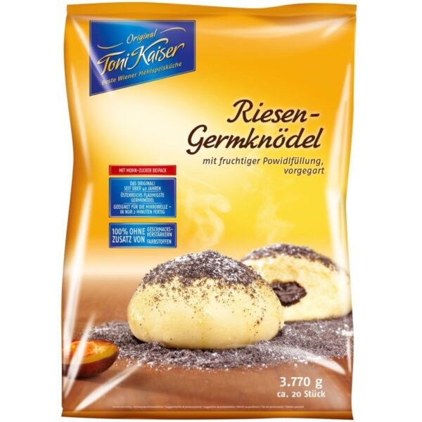 BL. Riesen Germknödel mit Powidl 170g 3,77kg
