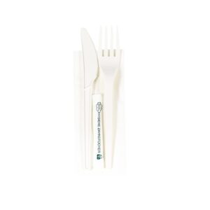 Bio Besteckset CPLA weiß 17cm 50Stk Decor Service