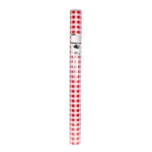 PapStar Tischdecke Folie rot Karo 50x0,8m