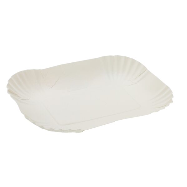 Pappschalen 13x17,5x3cm 250er eckig weiss