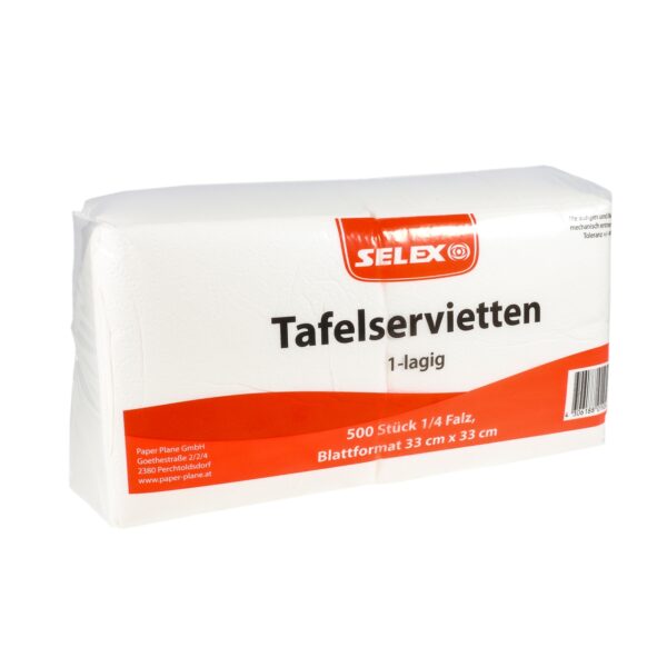 Selex Servietten 33/500Stk 1/4F 1lg