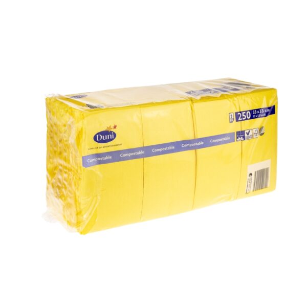 Servietten Duni 33x33cm 250 Stk gelb