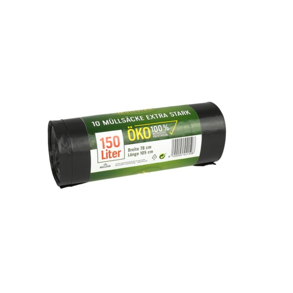 Müllstar Müllsäcke Öko 150L 10 Stück schwarz