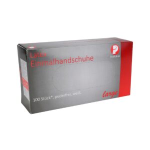Profi. Handschuh 100er L Latex  puderfrei Weiß